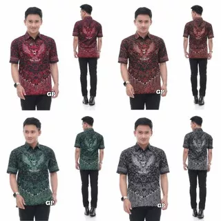 Kemeja Batik Gus Yaqut GP Ansor / Hem Batik Garuda murah / Baju Batik motif Garuda Pancasila