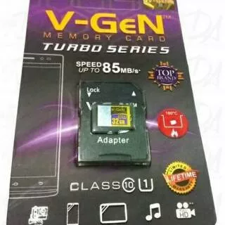 Micro SD HC V-GEN Turbo 32GB Class-10 free Adapter