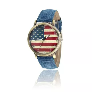 jam tangan fashion unisex pria dan wanita bendera amerika watch (1J2)  jwa039