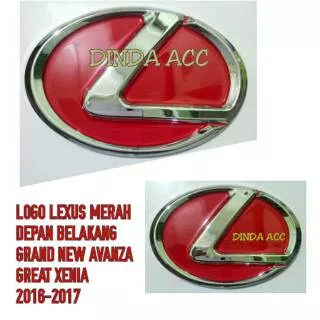 Emblem Logo LEXUS Merah Depan Belakang Grand New Avanza - Xenia 2016-2017