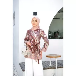 Batik Gayatri Kerja Hijab Kantor Wanita Blouse premium printing hamil bigsize jumbo