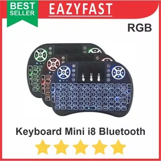 Keyboard Mini RGB Wireless Bluetooth Android Smart TV BOX DVR CCTV i8