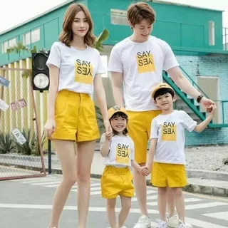 Kaos Couple/Keluarga - SAY YES - T-Shirt S/M/L/XL/XXL BIG SIZE Jumbo