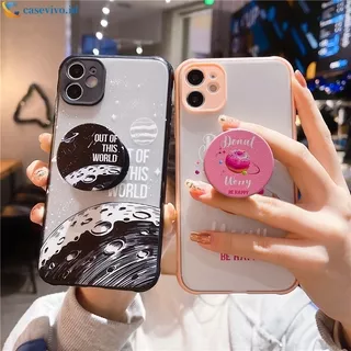Skin Feel Casing Samsung A50S A51 A21S J2 Prime A20S J7 Prime A10S A11 A50 A20 A30S M11 A30 M10S M40S A205 A305 Cartoon Macaron Design Smartphone Case Cover With Popsocket