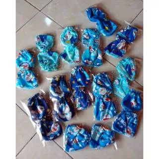 ANDRIA_baby set sarung tangan sarung kaki doraemon