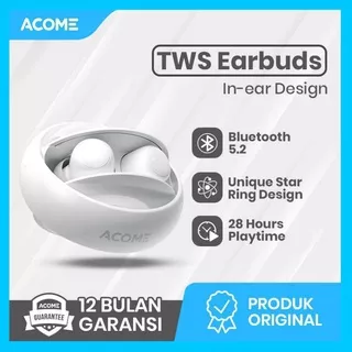 Acome T7 True Wireless Earbuds Headset Bluetooth 5.2 TWS Star Ring Garansi 1 Tahun