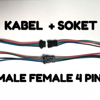 Soket Terminal Kabel Male Female 4 PIN - 4 Kabel