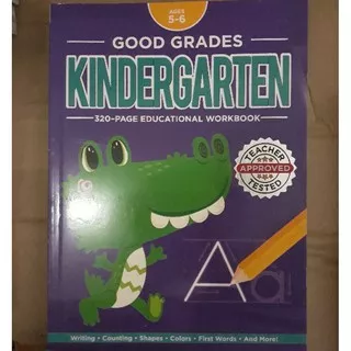 320 Pages Workbook GOOD GRADES Kindergarten (new) Writing Shape Counting First Grade Import Book Alphabet Word School Addition Substraction Simple Complete Big Buku Aktivitas Sekolah Activity Impor Import Import Brain Quest Learning Resources Play Fun Big