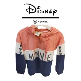 NEVADA Disney Sweater Hoddie Cewek Original Motif Minnie Mouse Size L | Hoddie Wanita Nevada x Disney Kombinasi Tiga Warna Motif Print Mickey Minnie