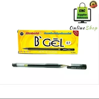 standard 1 buah Pen b-gel 0.7 mm pulpen b gel bolpoint standar bolpen per pcs - enc.sup