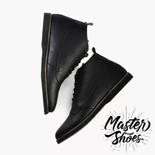 COD - Infinity / Master Shoes - Sepatu Pria - Boots - CALCIOUS - Black Brown 39 40 41 42 43
