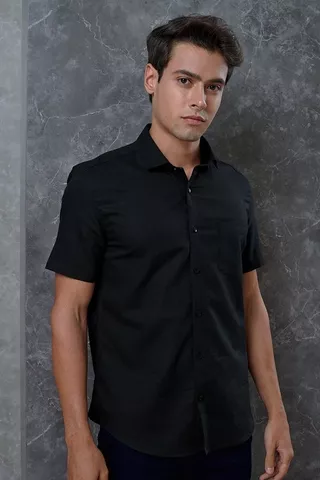 CLUB LINEN SHIRT (BLACK)