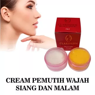 Cream Clariderm 2 IN 1 ORIGINAL - Cream Pemutih_Wajah - Cream Muka Pagi Dan Malam / Cream Clariderm Susun / Claridem Susun Day&Night Cream Cream Glowing / Cream Pemutih