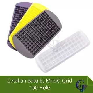 Cetakan Batu Es Model Grid 160 Hole Cetakan Es Batu Kotak Bahan Silikon