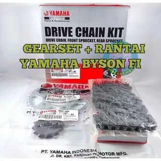 GEAR SET YAMAHA BISON BYSON KUALITAS ASLI ORIGINAL GIR RANTAI PAKET KOMPLIT BISON MOTOR GIR GER SATU SET RANTAI TARIK