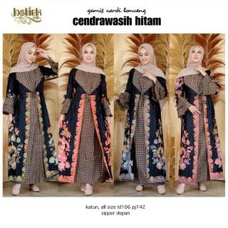 Gamis cardi lonceng Cendrawasih / Dress Batik / Gamis Batik