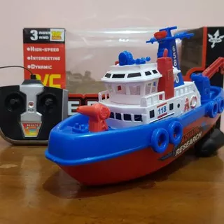 Mainan edukasi anak laki laki perempuan maenan cowok cewek Perahu remote controle RC remot Fire Boat