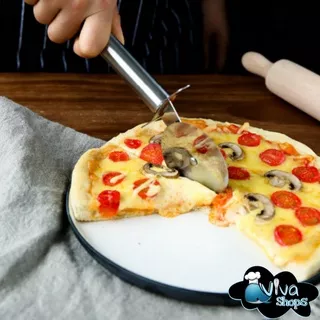 Pizza Slicer Cutter Stainless Steel / Pemotong Pizza Stainless Steel / Slicer Makanan