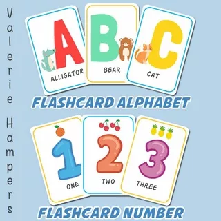Flashcard Alphabet Flash Card Number Kartu Huruf Kartu Angka Mainan Edukasi Anak Gambar Animal Hewan
