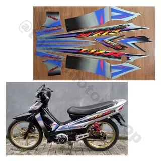 striping / sticker lis body Yamaha fizr / fiz r / f1zr sporty 2003 silver hitam