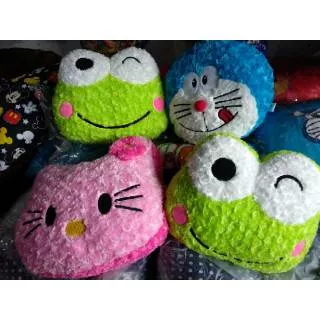 Boneka Kepala Hello Kitty/ Doraemon /  / Kado Boneka /Kado anak lucu /Boneka Hello kitty Doraemon