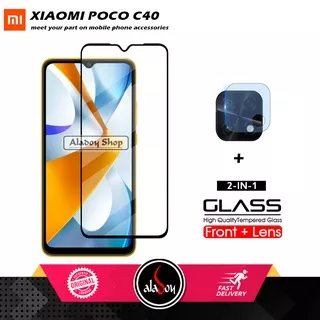 PAKET Tempered Glass Layar Xiaomi Poco C40 2022 Free Tempered Glass Camera