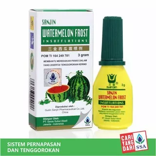 Sanjin Watermelon Frost Insufflations - Obat Herbal Untuk Sariawan , Sakit Tenggorokan