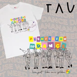 kaos tshirt bts line art permission to dance