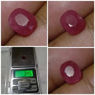 3,45 Carats Natural Ruby Cutting Rubi Mirah Asli Alam Mulus Ada Kecubung Emerald Cat Eye Moonstone Apatite Aquamarine Beryl Turmalin Moonstone Ceylon Topaz Safir Permata Berkwalitas