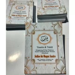 Buku yasin dan tahlil softcover isi artpaper