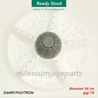 Pulsator Mesin Cuci Sharp / Polytron 2 Tabung Diameter 34 cm as Gigi 10 / Pully Stator Pencuci