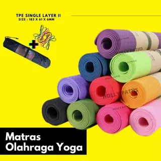 Matras Yoga TPE 6MM / Yoga Mat TPE 6MM / Matras Gym Pilates senam / matras Aerobic