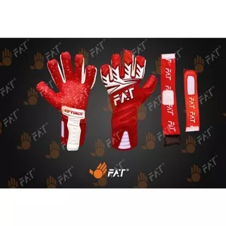 sarung tangan kiper FAT OPTIMUS RED WHITE original new 2022