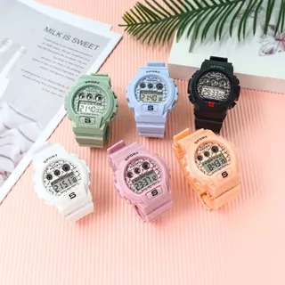 COD? Jam Tangan Digital LED Cowok Cewek Tali Rubber Karet Import Model Korea Murah Jam Tangan Pria Wanita Original Keren Couple Pasangan Copel Coupel Unik