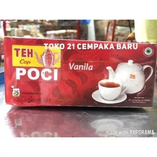 Teh Cap Poci Vanila Box isi 25 tea bags | Black Tea Teh Hitam Celup