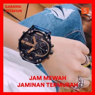 Jam Tangan Pria Merk Diesel DZ 7312 Four Time Gold S.Steel Free Yes