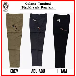 Celana Pria Tactical Blackhawk | Celana Panjang | Cargo Pants | Taktikal | Gunung | Outdoor Hitam dx