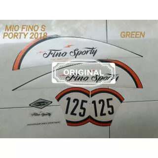 Striping Motor Yamaha Fino Sporty 125  2018 Hijau Orange