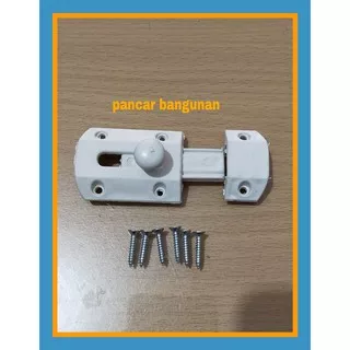 Grendel Kunci Pintu PVC Plastik / Slot Pintu kamar Mandi PVC