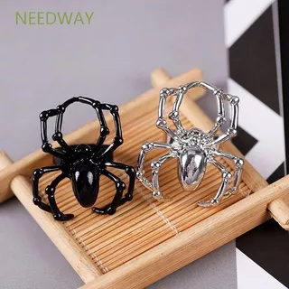 NEEDWAY Adjustable Halloween Spider Ring Trendy Fashion Jewelry Korean Style Ring Cute Punk Octopus Alloy Simple Opening Ring Women Finger Ring/Multicolor