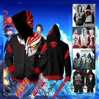 jaket anime #part11 hoodie naruto kakashi madara bleach onepiece white beard assasins creed SU173