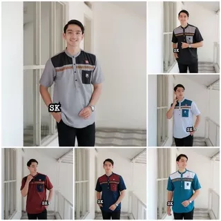 Baju koko pria dewasa lengan pendek - Baju muslim pria - Koko syubbbanul muslimin koko azzahir - Baju koko pria - Pakaian muslim pria -Baju Koko keren