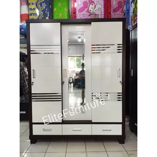 Lemari Pakaian baju sliding / Lemari baju 2 pintu Lemari baju Ukuran JUMBO BLOCKTEACK