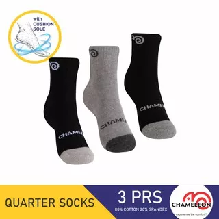 Chameleon Quarter Socks Pria 3 prs/pack - TCHS03Q3CS