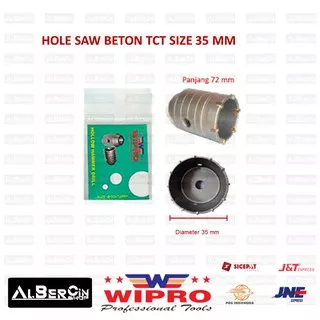 35 mm Hole Saw Mata Bor Tembok Beton Hollow Drill Holesaw TCT Bit 35 mm Wipro