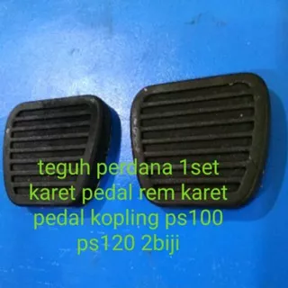 karet pedal rem ps100 ps120 ps135 karet pedal kopling 1set 2biji kualitas pabrikan