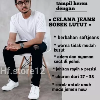 Celana jeans sobek Pria/Celana sobek lutut/Celana Jeans pria/Celana Sobek pria/Celana jeans sobek/Celana slim