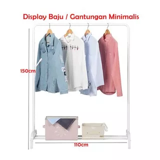 Rak Gawang Gantungan Baju Display Baju Hanger Baju Rak Hanger 150cm