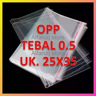 Plastik OPP 25x35 TEBAL 05 (100 Lembar) / Plastik OPP Seal TEBAL / Plastik Opp Lem TEBAL Murah