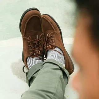 JACK MAIKOR BROWN - Sepatu Pria Formal Pantofel Casual Kerja Kuliah Santai Cowok Boat Original Murah